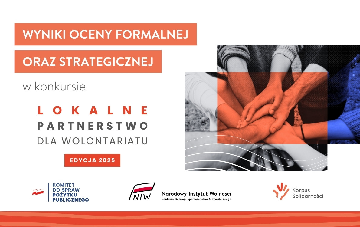 wyniki oceny formalne oraz strategicznej konkursu Lokalne Partnerstwo dla wolontariatu