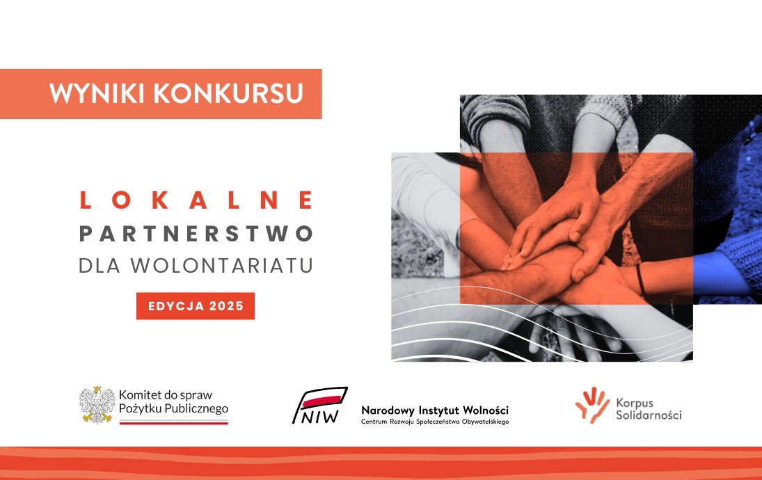 Wyniki Konkursu Lokalne Parnerstwo dla wolontariatu edycja 2025