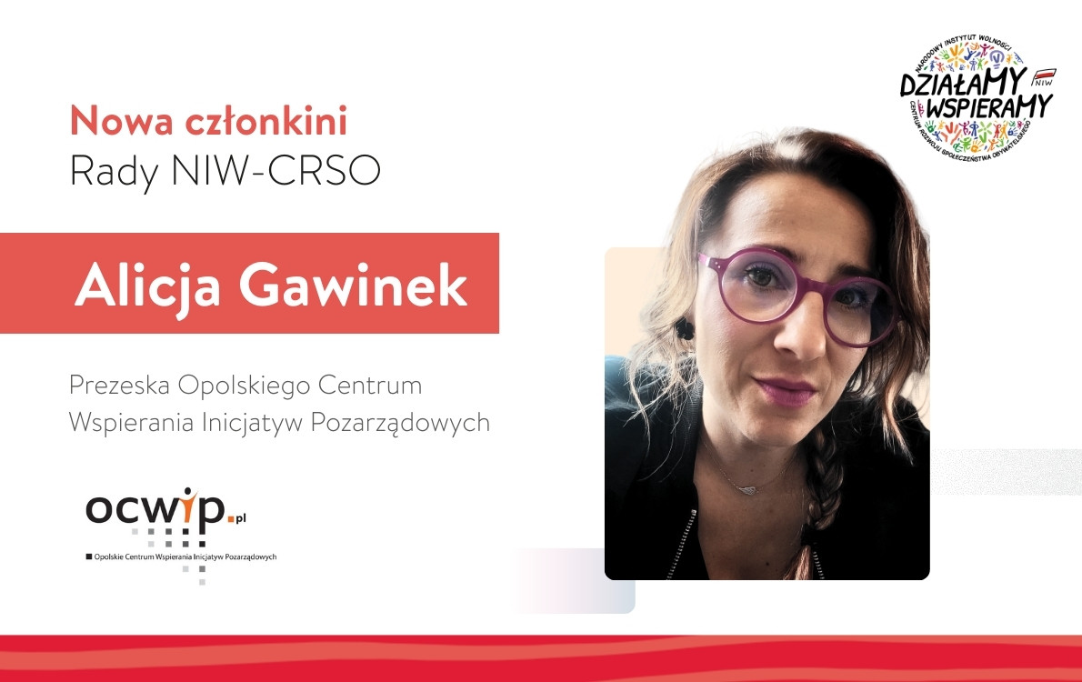 Nowa członkini Rady NIW Alicja Gawinek grafika