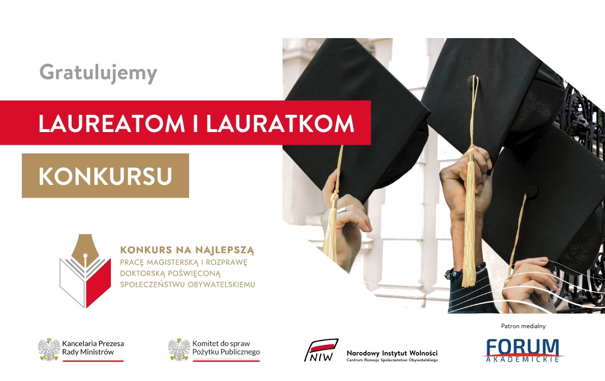 Gratulujemy laureatom i laureatkom konkursu na najlepszą pracę mgr i rozprawę dr www