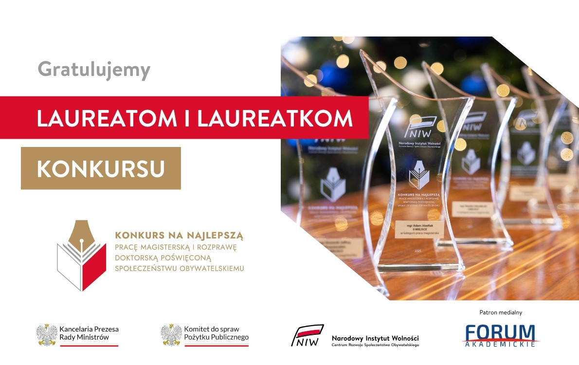 Nagrody wręczone! Konkurs na najlepsze prace magisterskie i rozprawy doktorskie o społeczeństwie obywatelskim
