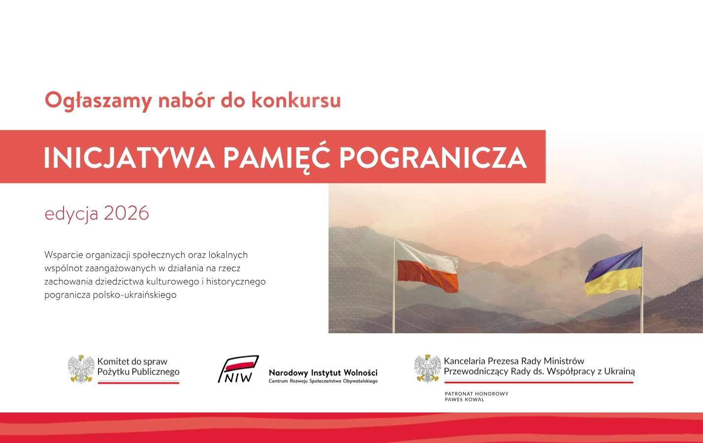 ogłoszenie konkursu Inicjatywa Pamięć Pogranicza 2026 www